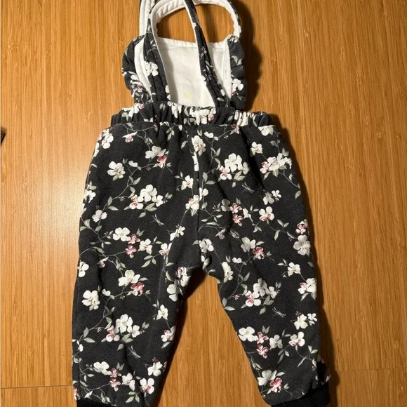 7 For All Mankind 12 M Toddler Girls Play Condition Floral Romper Denim Tee - Picture 3 of 13